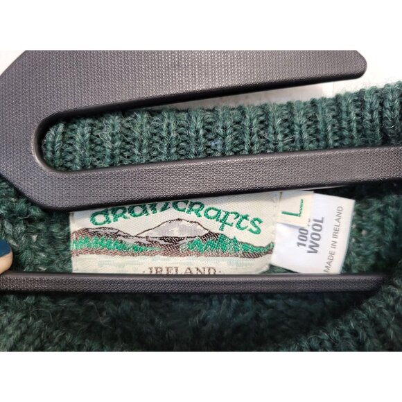 Aran Crafts Ireland Wool Sweater Cable Knit Fisherman Pullover - Picture 9 of 12